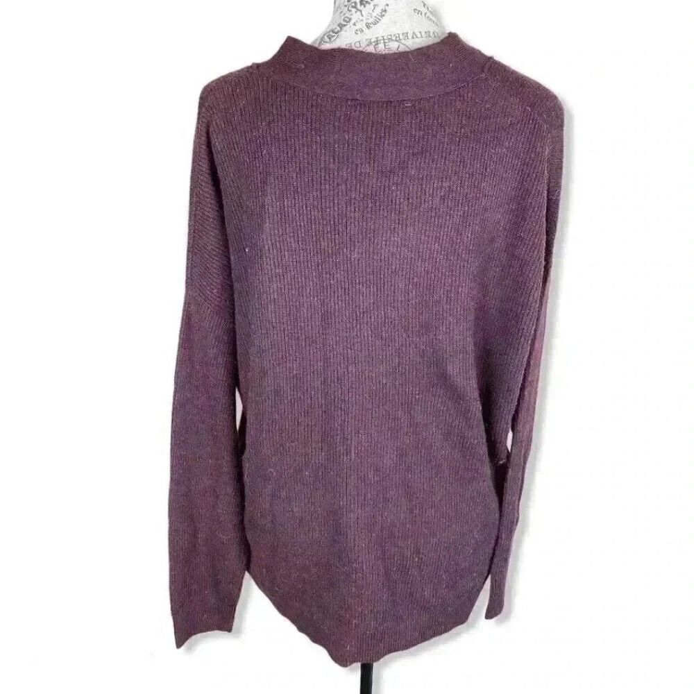 Topshop, v-neck ribbed knit pullover sweater- us 8-10